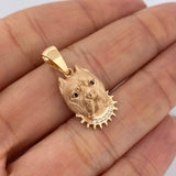 Dije Rostro Perro 2.5gr / 2.5cm / Oro Amarillo 18K $