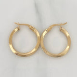 Candongas Clau Entorchada 2 g / 2.3 cm Oro Amarillo 18K