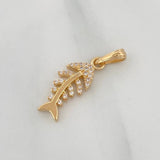 Dije Pez Esqueleto  2 g / 2.7 cm Oro Amarillo 18K