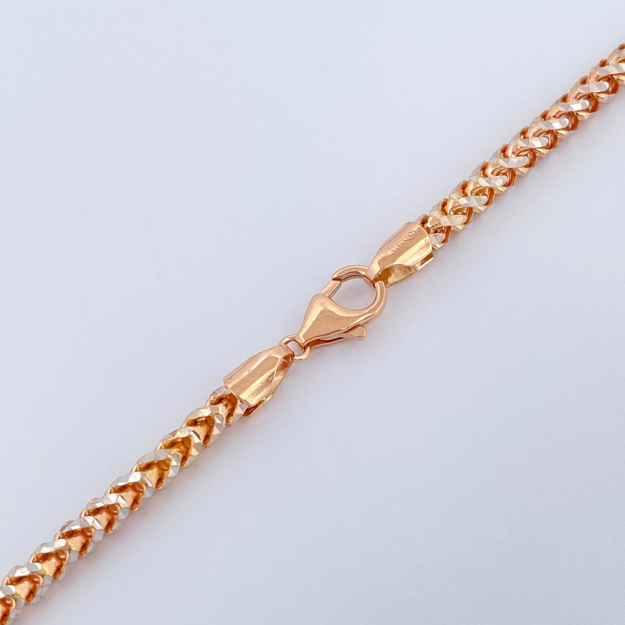 Cadena Franco Especial 66.45gr / 65cm / 3.9mm Dos Oros Blanco Rosa +3 18K $