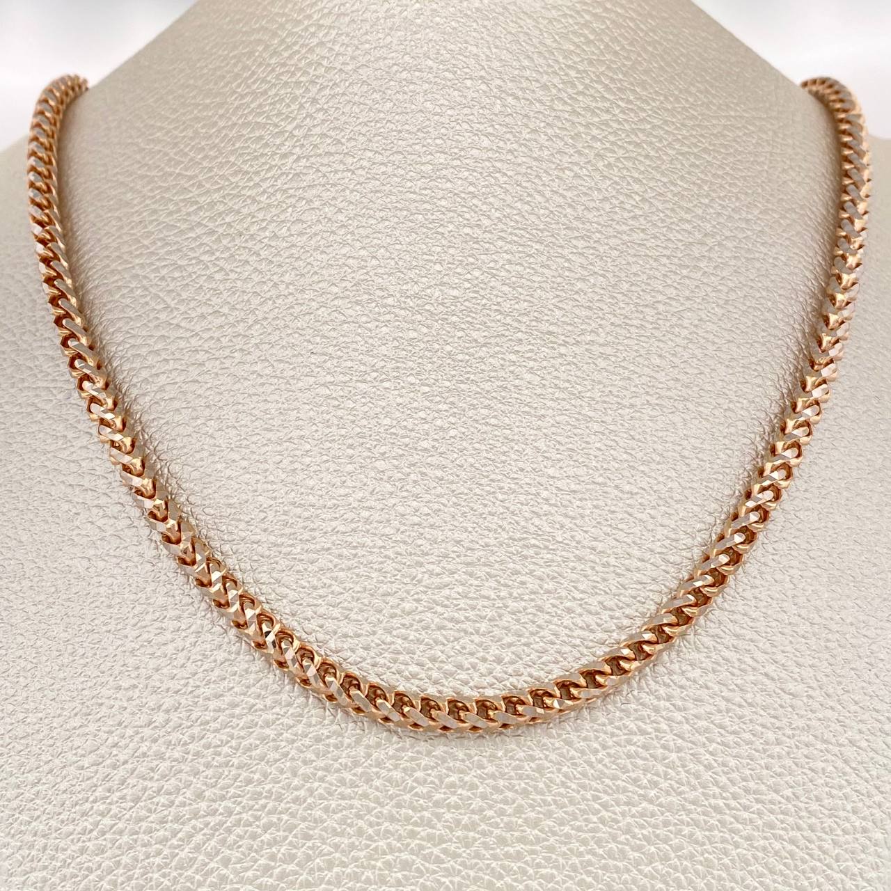 Cadena Franco Especial 66.45gr / 65cm / 3.9mm Dos Oros Blanco Rosa +3 18K $