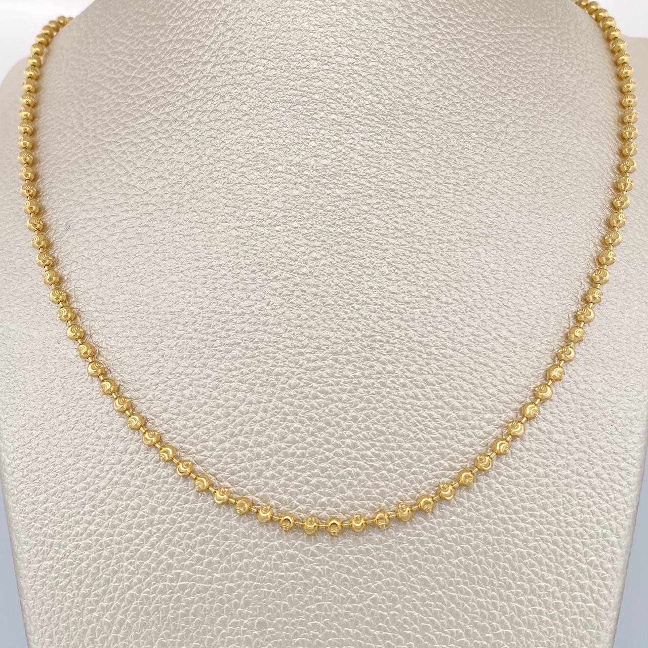 Cadena Militar Lunar 14.75gr / 52.5cm / 4mm Oro Amarillo +4 18K $