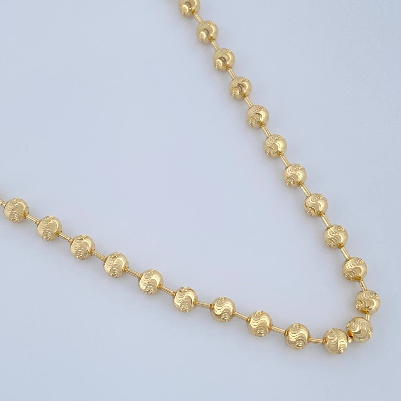 Cadena Militar Lunar 14.75gr / 52.5cm / 4mm Oro Amarillo +4 18K $