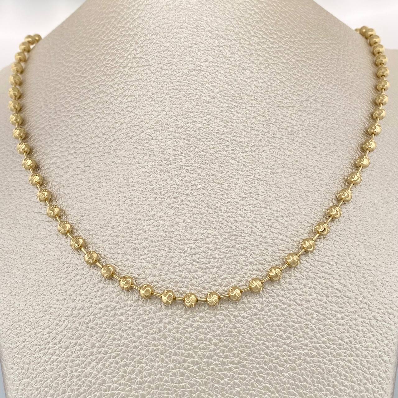 Cadena Militar Lunar 14.55gr / 51.5cm / 3mm Oro Amarillo +4 18K $