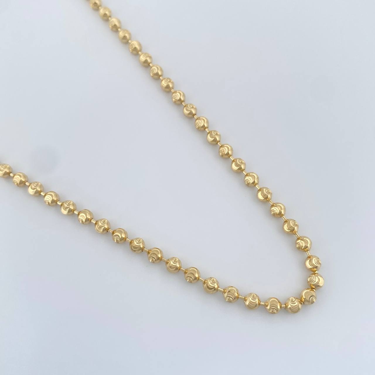 Cadena Militar Lunar 14.55gr / 51.5cm / 3mm Oro Amarillo +4 18K $