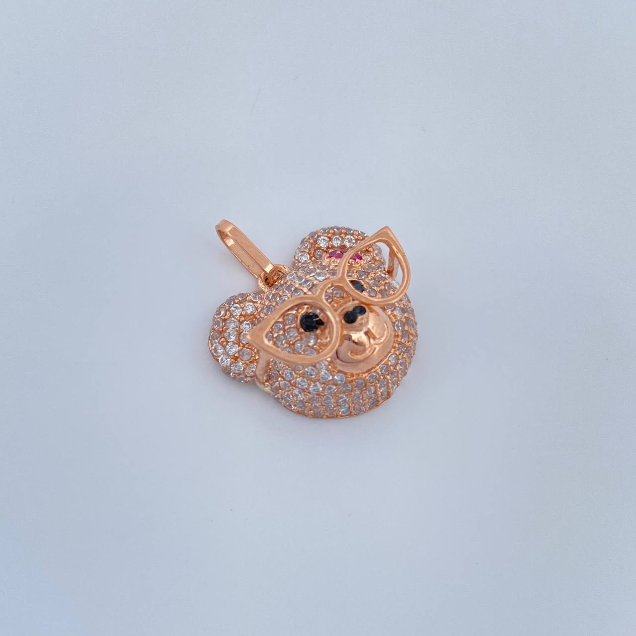 Dije Rostro Oso 2.95gr / 2cm / Oro Rosa 18K &