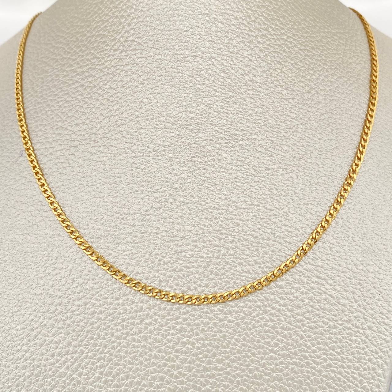 Cadena Cubana 3.55gr / 50.3cm / 2.26mm Oro Amarillo +1 18K $