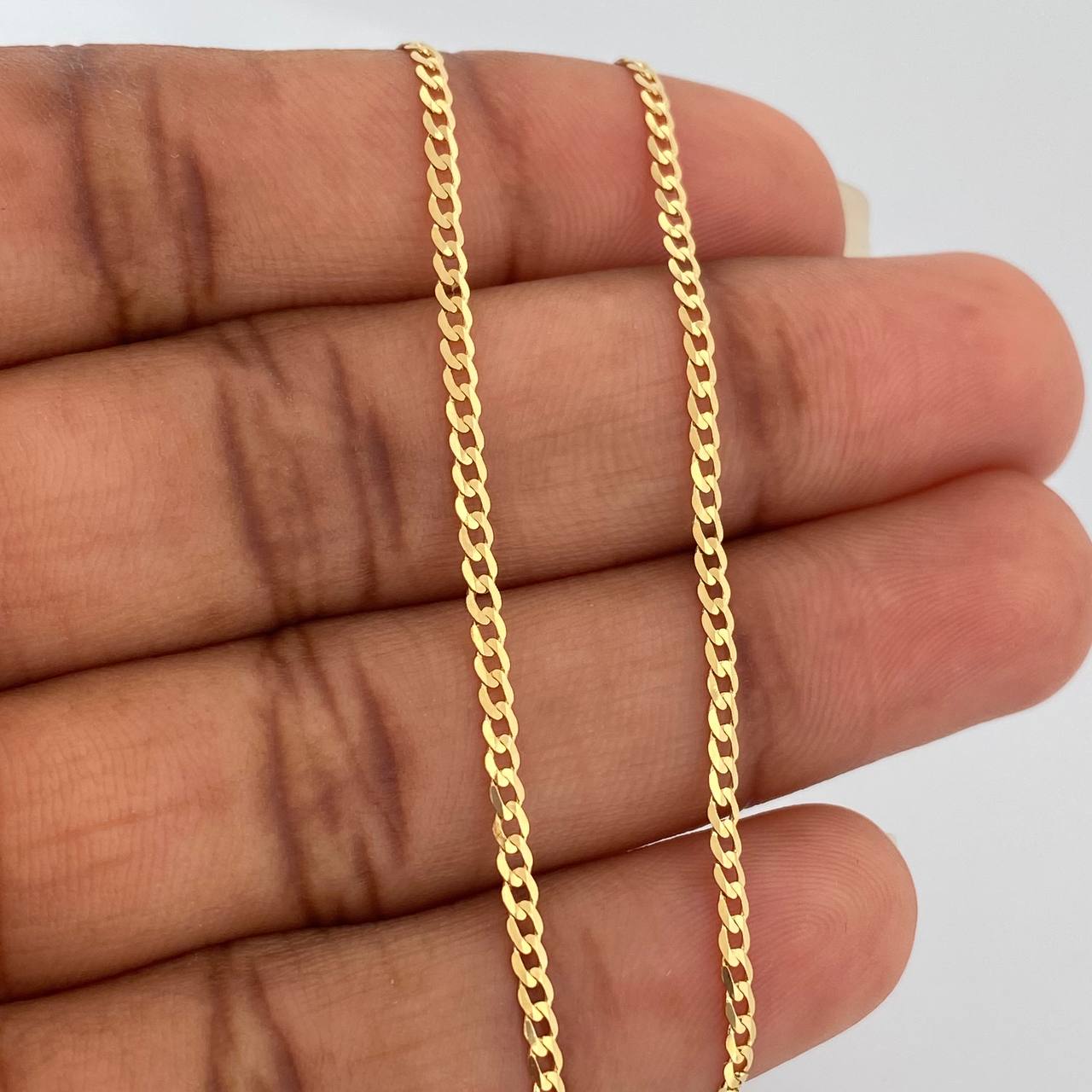 Cadena Cubana 2.95gr / 49.6cm / 1.71mm Oro Amarillo +1 18K $