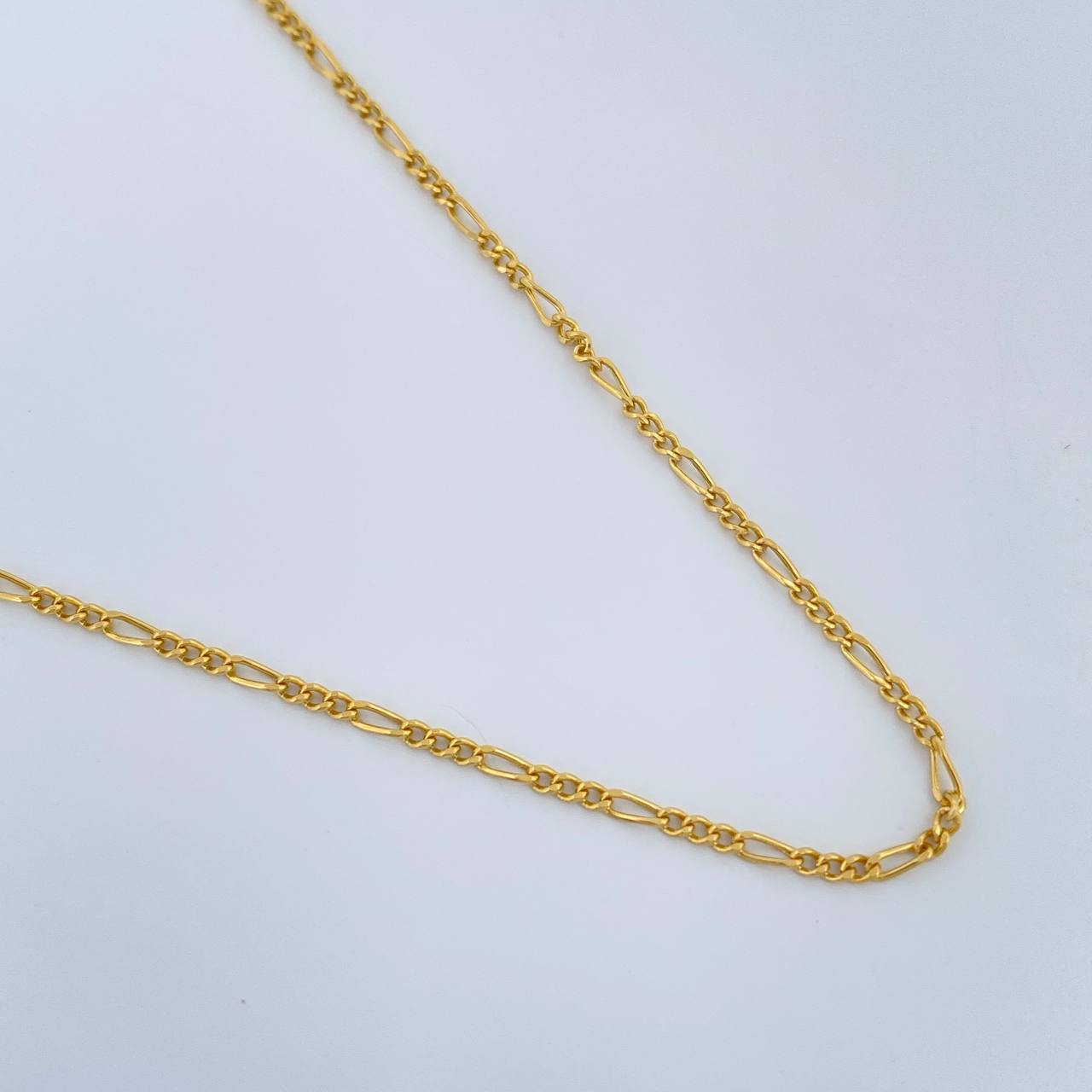 Cadena Figaro 1.55gr / 50.5cm / 1.33mm Oro Amarillo +1 18K $