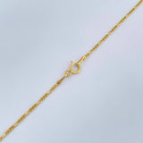 Cadena Figaro 1.55gr / 50.5cm / 1.33mm Oro Amarillo +1 18K $