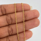 Cadena Figaro 1.45gr / 50.7cm / 1.32mm Oro Amarillo +1 18K $