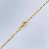 Cadena Figaro 1.4gr / 50.3cm / 1.35mm Oro Amarillo +1 18K $