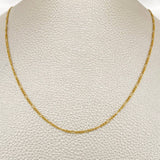 Cadena Figaro 1.4gr / 50.3cm / 1.35mm Oro Amarillo +1 18K $