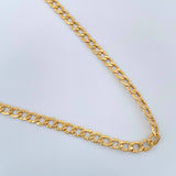 Cadena Cubana Diamantada 5.8gr / 60.5cm / 3.36mm Oro Amarillo +1 18K $