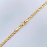Cadena Cubana Diamantada 5.8gr / 60.5cm / 3.36mm Oro Amarillo +1 18K $