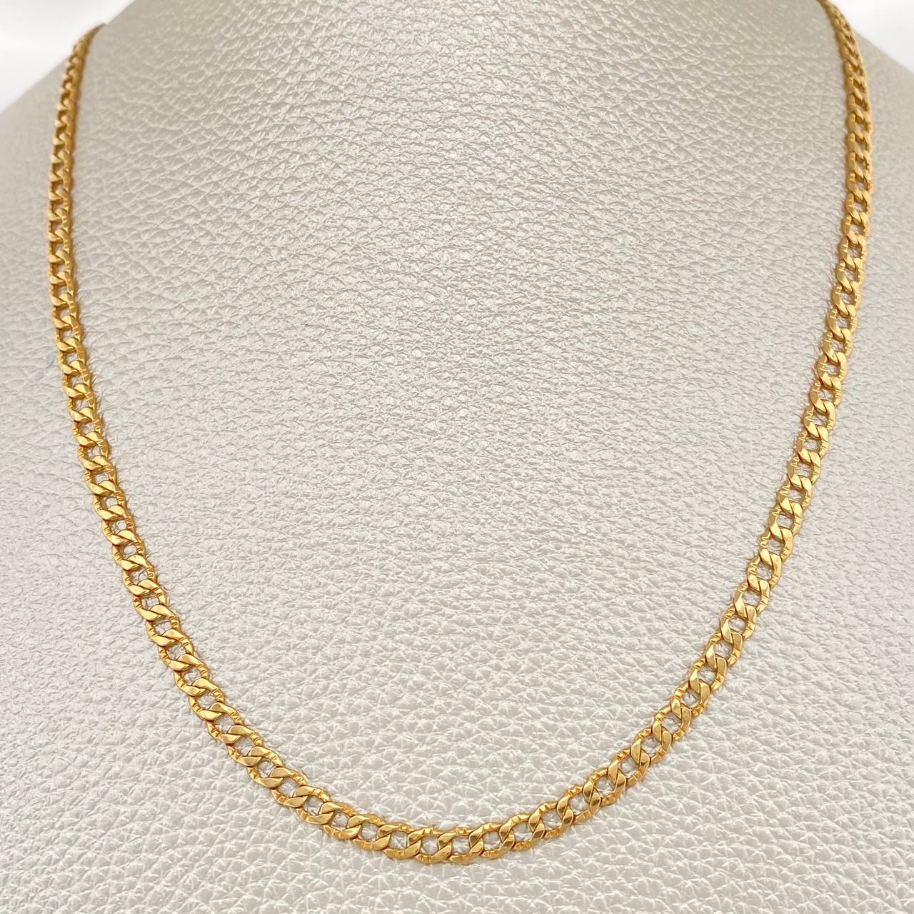 Cadena Cubana Diamantada 5.8gr / 60.5cm / 3.36mm Oro Amarillo +1 18K $