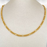 Cadena Figaro 11.1gr / 64.8cm / 3.58mm Oro Amarillo +1 18K $