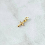 Dije Cruz 0.25gr / 1.3cm / Lisa Oro Amarillo 18K *
