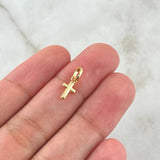 Dije Cruz 0.25gr / 1.3cm / Lisa Oro Amarillo 18K *