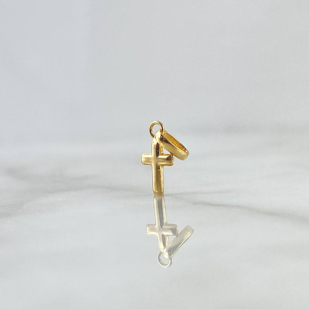 Dije Cruz 0.25gr / 1.3cm / Lisa Oro Amarillo 18K *