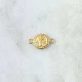 Herraje San Benito 0.6gr / 1.7cm / Mate - Liso - Circular Oro Amarillo 18K *