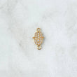 Herraje Mano Hamsa 0.6gr / 1.4cm / Circones Blancos Oro Amarillo 18K