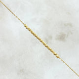 Pulso Aro Seguido 1.15gr / 15 - 18cm / 2mm Gradual Bolas Diamantadas Oro Amarillo +4 18K