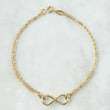 Pulso Aro Seguido Doble 1.3gr / 17 - 20cm / 2mm Infinito Oro Amarillo +4 18K