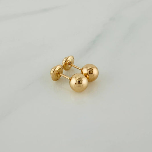 Topos Bola Lisa 0.75 g / 6 mm Oro Amarillo 18K