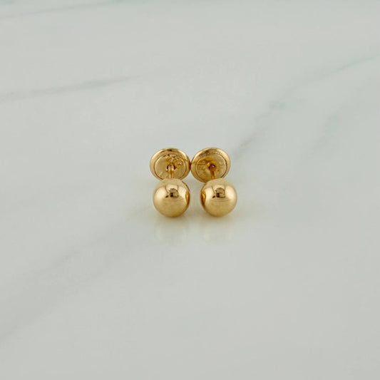 Topos Bola Lisa 0.6 g / 5 mm Oro Amarillo 18K