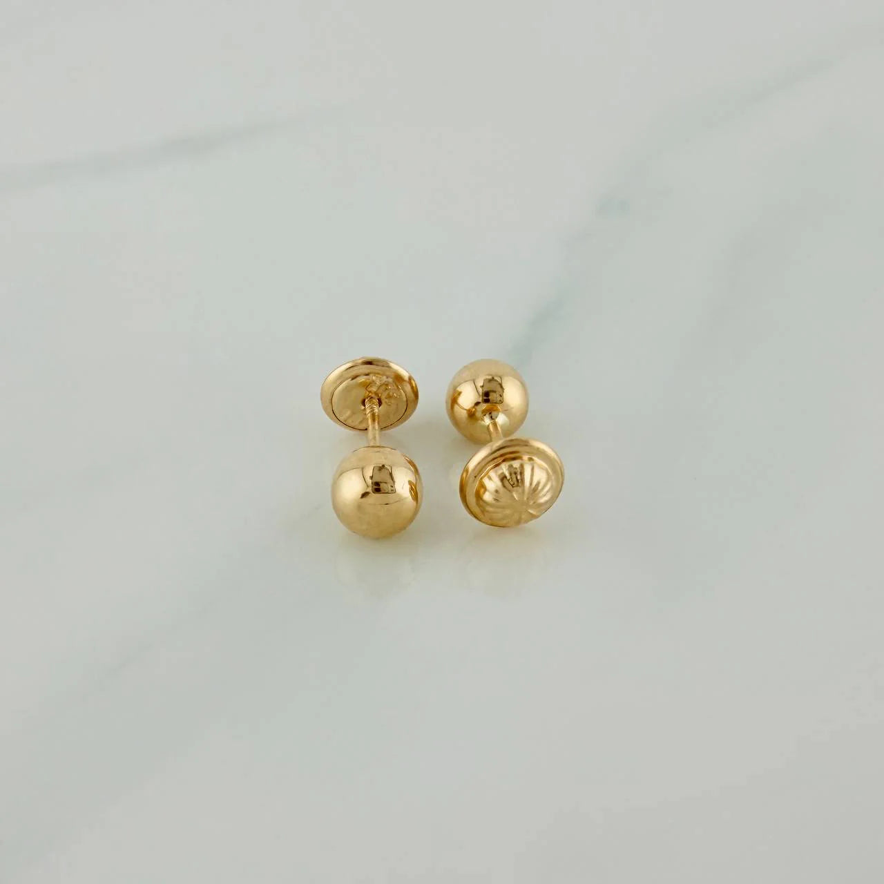 Topos Bola Lisa 0.6 g / 5 mm Oro Amarillo 18K
