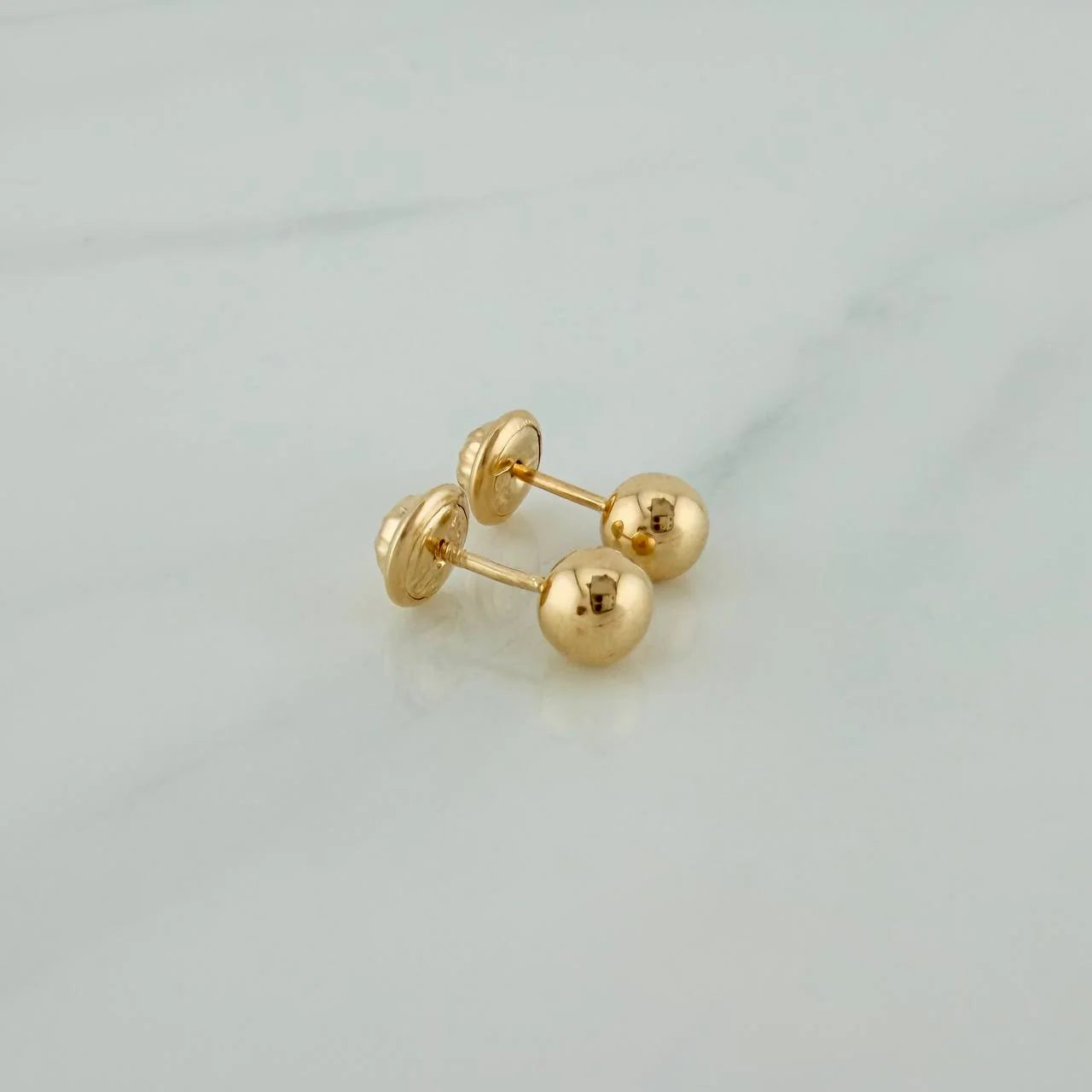 Topos Bola Lisa 0.6 g / 5 mm Oro Amarillo 18K