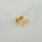 Topos Trebol Diamantados 0.55 g / 3.85 mm Oro Amarillo 18K