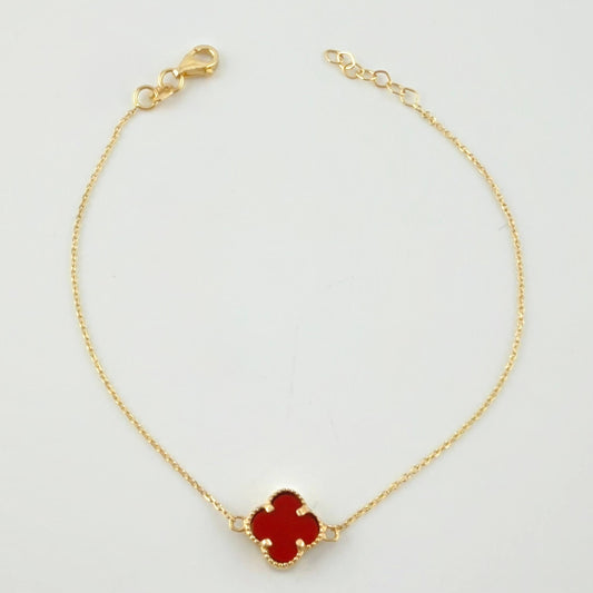 Pulso Aro Seguido Trebol 1.8gr / 18cm-19cm / 10mm Oro Amarillo Nac.Esp. 18K *