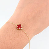 Pulso Aro Seguido Trebol 1.8gr / 18cm-19cm / 10mm Oro Amarillo Nac.Esp. 18K *