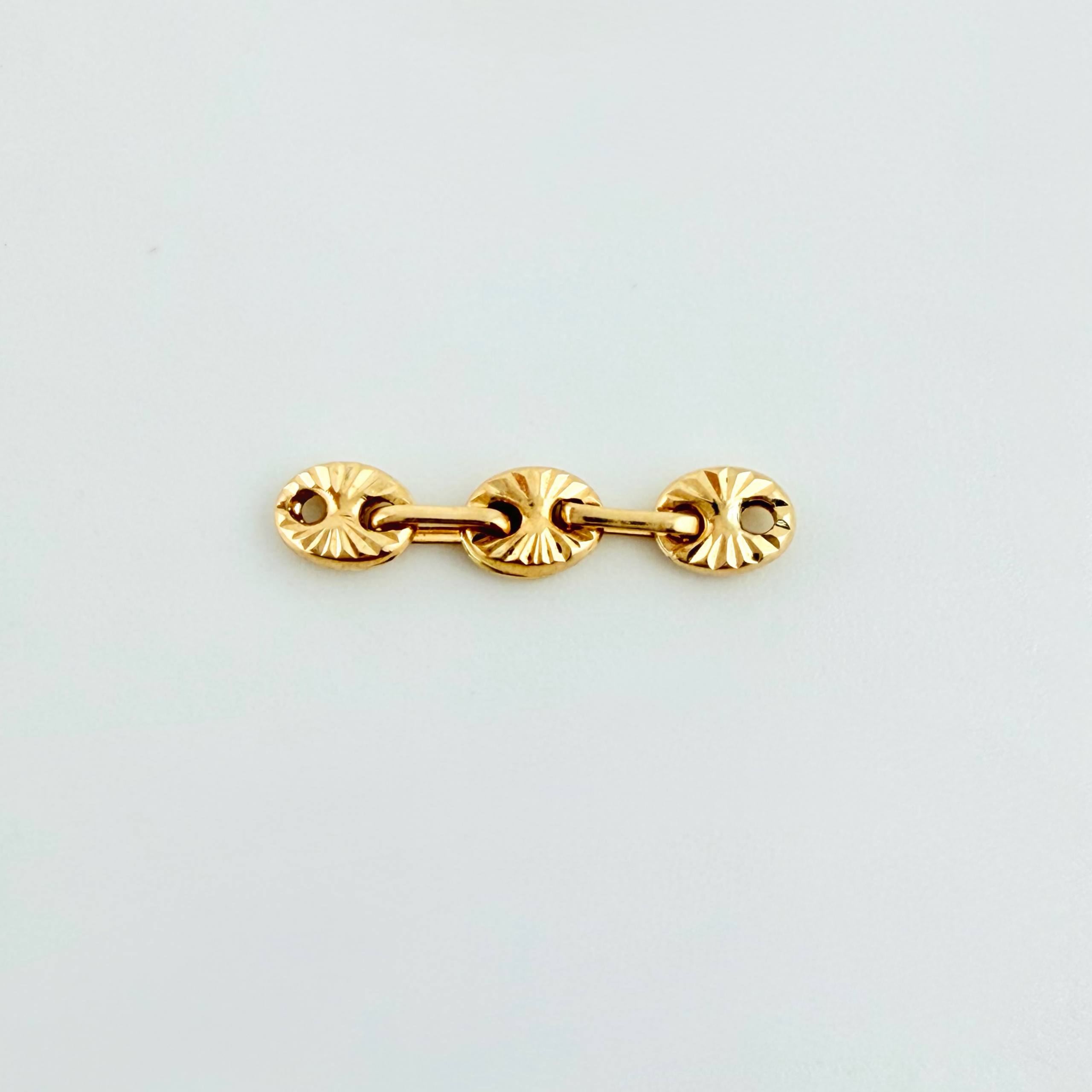 Herraje Retazo GC 3 Eslabones 0.2gr / 1.6cm / 3.2mm Oro Amarillo 18K