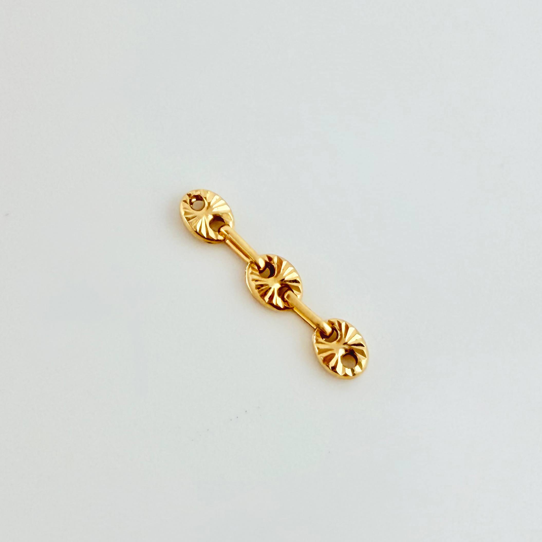 Herraje Retazo GC 3 Eslabones 0.2gr / 1.6cm / 3.2mm Oro Amarillo 18K