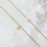 Cadena Lazo 0.95gr / 50cm + Dije Silueta Corazon 0.2gr / 1cm Oro Amarillo (Oferta)