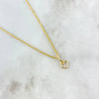 Cadena Lazo 0.95gr / 50cm + Dije Silueta Corazon 0.2gr / 1cm Oro Amarillo (Oferta)