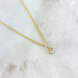 Cadena Lazo 0.95gr / 50cm + Dije Silueta Corazon 0.2gr / 1cm Oro Amarillo (Oferta)