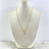 Cadena Lazo 0.9gr / 45cm + Dije Paleta 0.25gr / 1.4cm Circones Azul Oro Amarillo (Oferta)