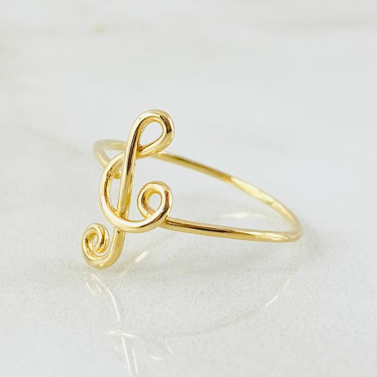 Anillo Nota Musical 1.1gr / T7 / Oro Amarillo 18K ©