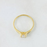 Anillo Solitario Liso Curvo 1.85gr / T6 3/4 / Oro Amarillo 18K *