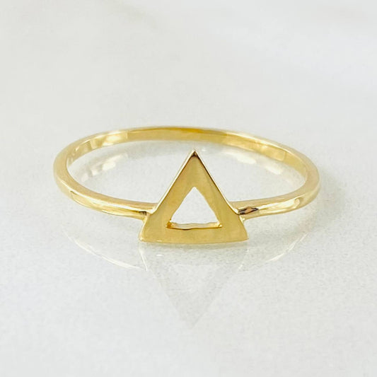 Anillo Silueta Triangulo 0.95gr / T5 3/4 / Oro Amarillo 18K *