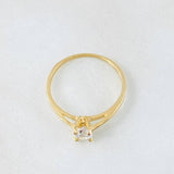 Anillo Solitario Liso Central 1.75gr / T6 1/2 / Oro Amarillo 18K
