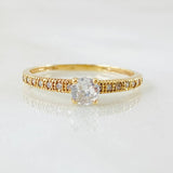 Anillo Solitario Cuatro Garras 1.65gr / T6 1/2 / Oro Amarillo 18K *