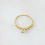 Anillo Solitario Tupido 1.3gr / T6 / Oro Amarillo 18K