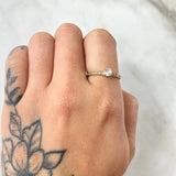 Anillo Solitario Tupido 1.3gr / T6 / Oro Amarillo 18K