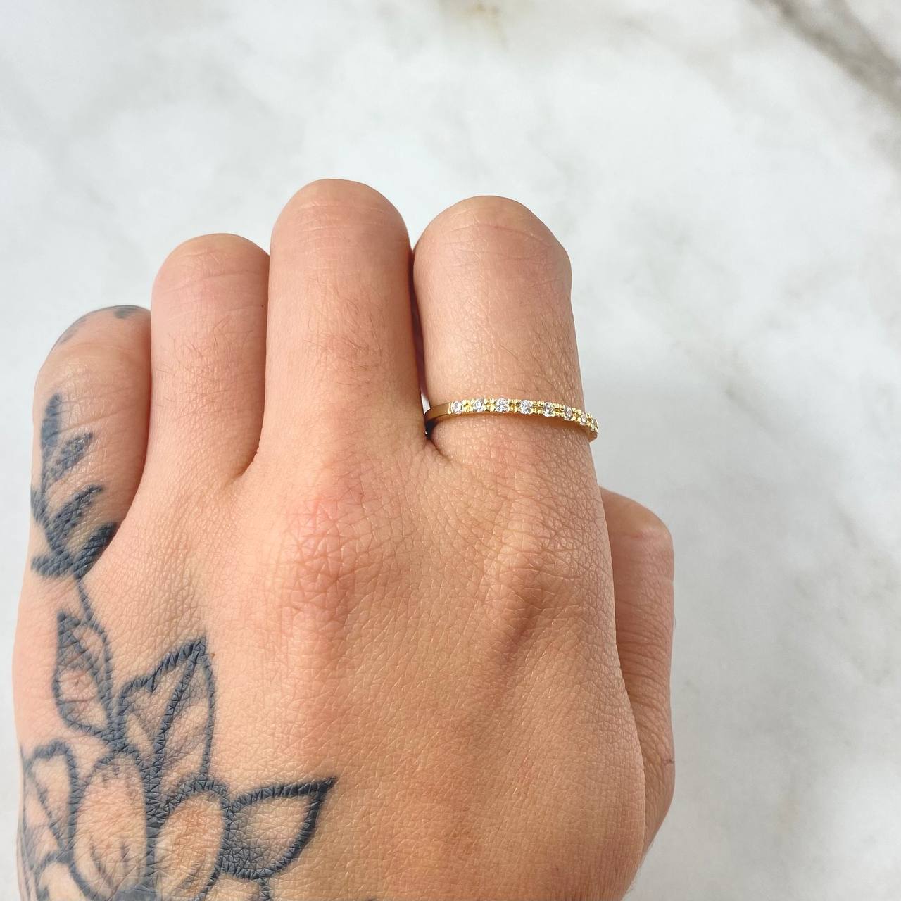 Anillo Churumbela 1.8gr / T7 3/4 / Oro Amarillo 18K ©