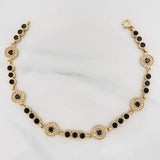 Pulso Tennis Halo Circulo 10.35 g / 19 cm / 7.96 mm Oro Amarillo 18K